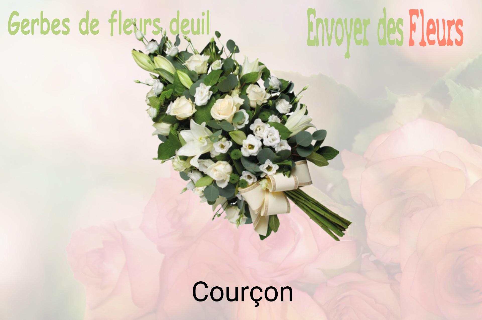 Gerbe de fleurs de deuil livrée à Courçon